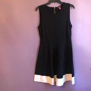 Vince camuto fit and flare colorblock dress